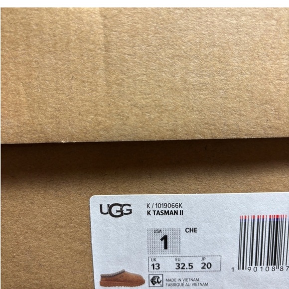 UGG Tasman II Slipper Big Kids Suede Upper 1019066K Chestnut 100% Original New - Picture 12 of 14